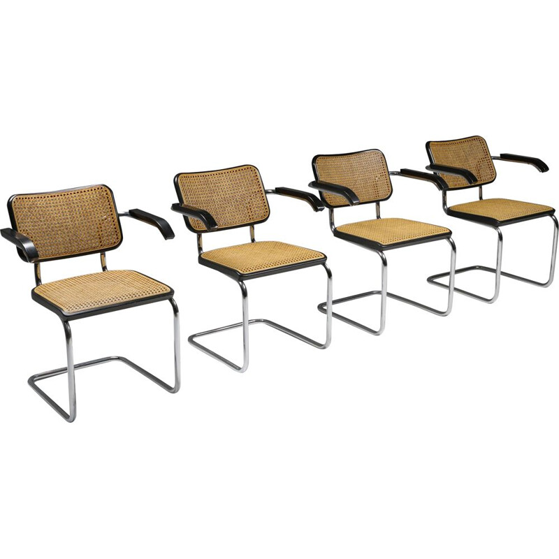 Set of 4 vintage Cesca Dining Chairs Marcel Breuer for Thonet 1992s