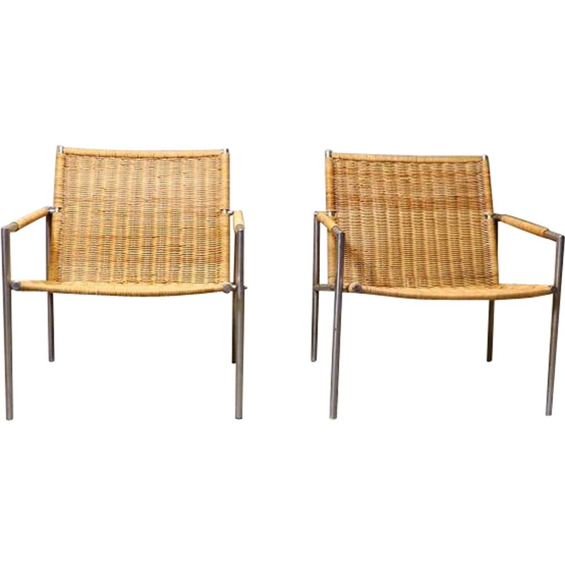Pair of vintage Martin Visser Lounge Chair For T Spectrum 1960s