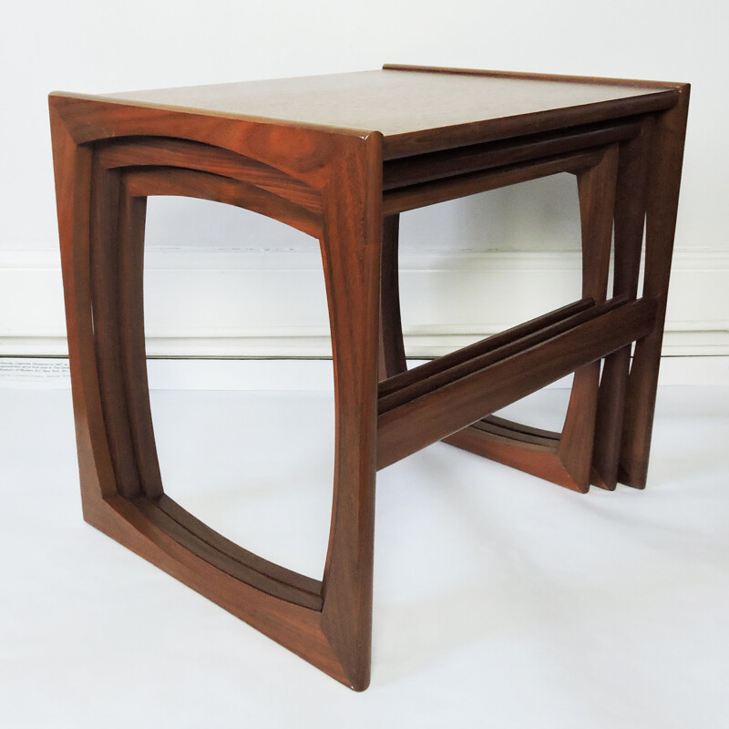 Vintage teak nesting tables by Robert Bennett for G-Plan 1960