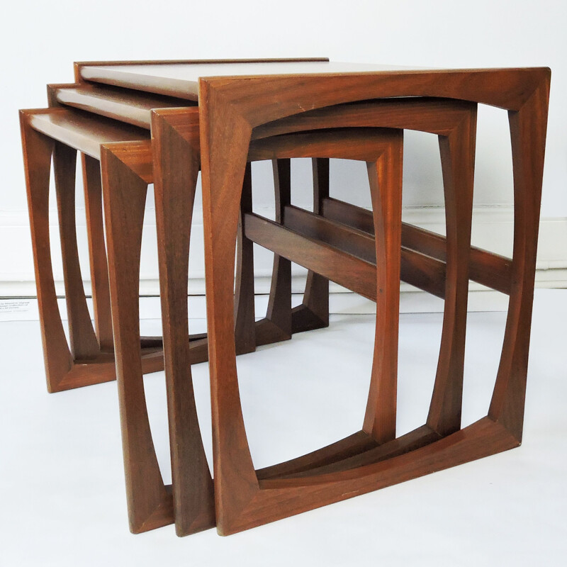Vintage teak nesting tables by Robert Bennett for G-Plan 1960