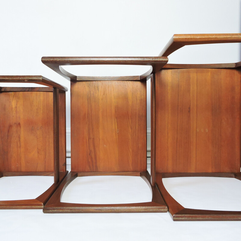 Vintage teak nesting tables by Robert Bennett for G-Plan 1960