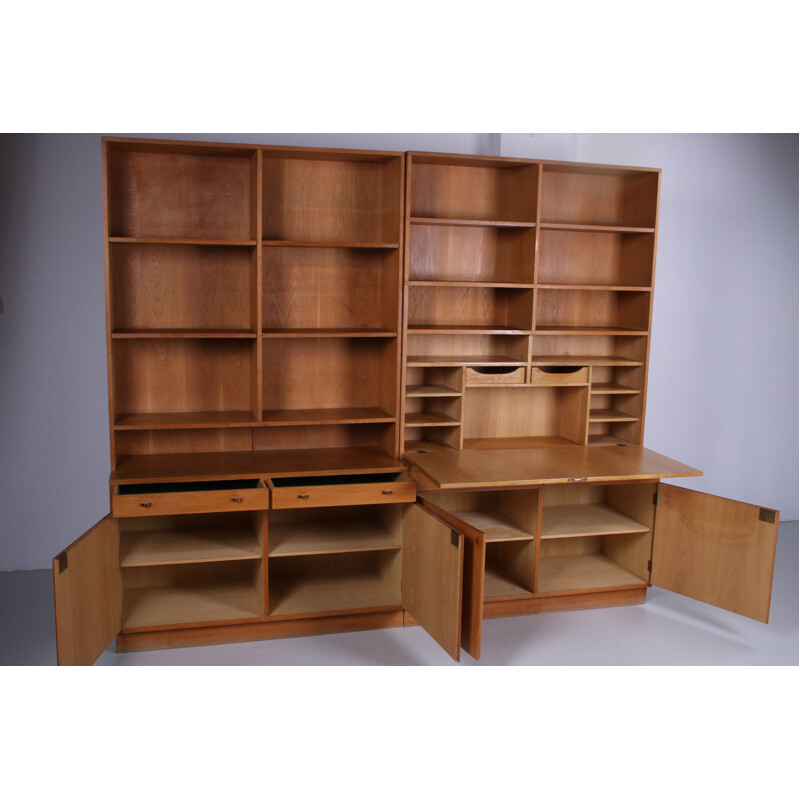  Vintage oak Scandinavian wall unit