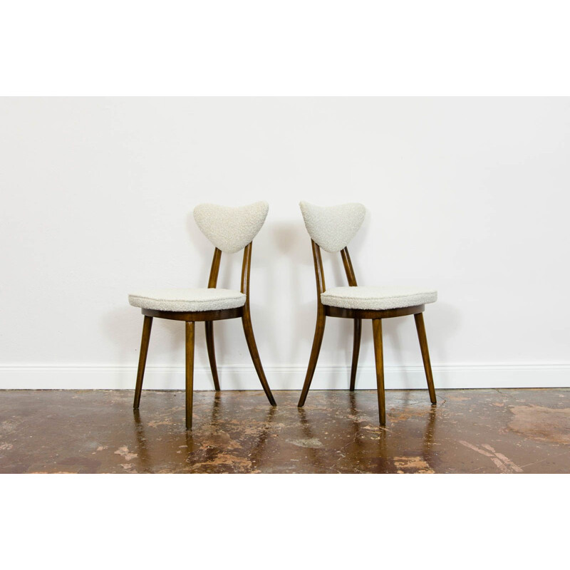 Lot of 8 vintage chairs by H & J Kurmanowicz, Poland 1950