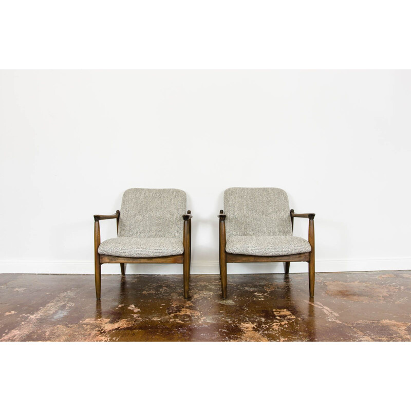 Pair of vintage armchairs GFM-64 by Edmund Homa 1960