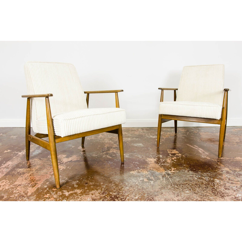 Pair of vintage armchairs by H. Lis, Poland 1960