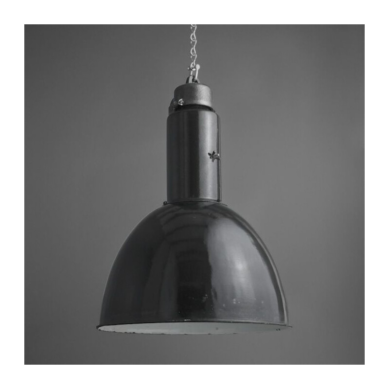 Vintage factory pendant lamp, Germany