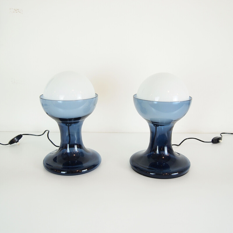 Pair of vintage lamps by Carlo Nason for Mazzega 1968