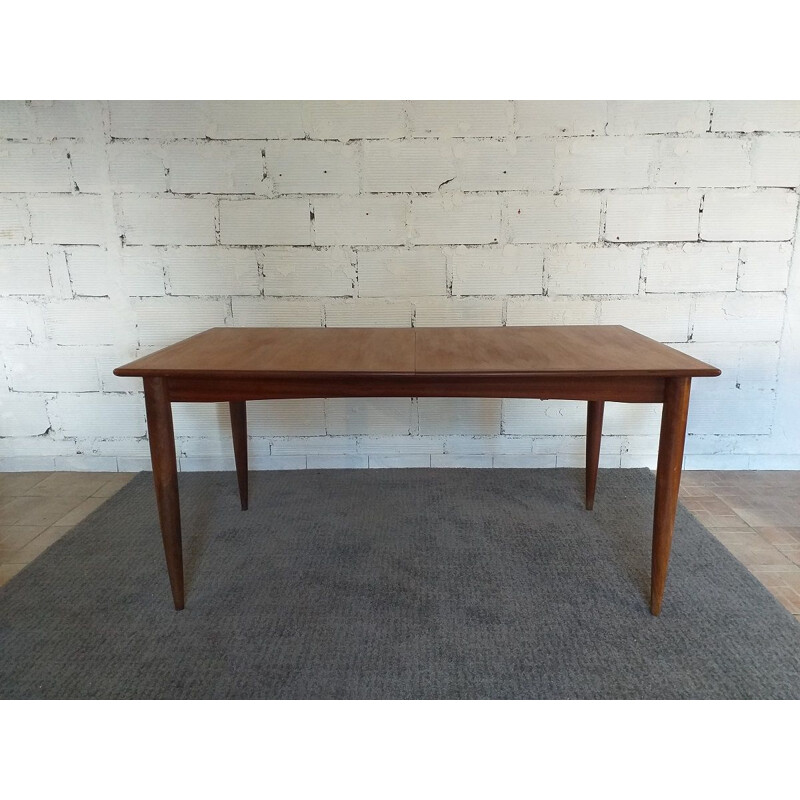 Vintage teak dining table Scandinavian 1960s