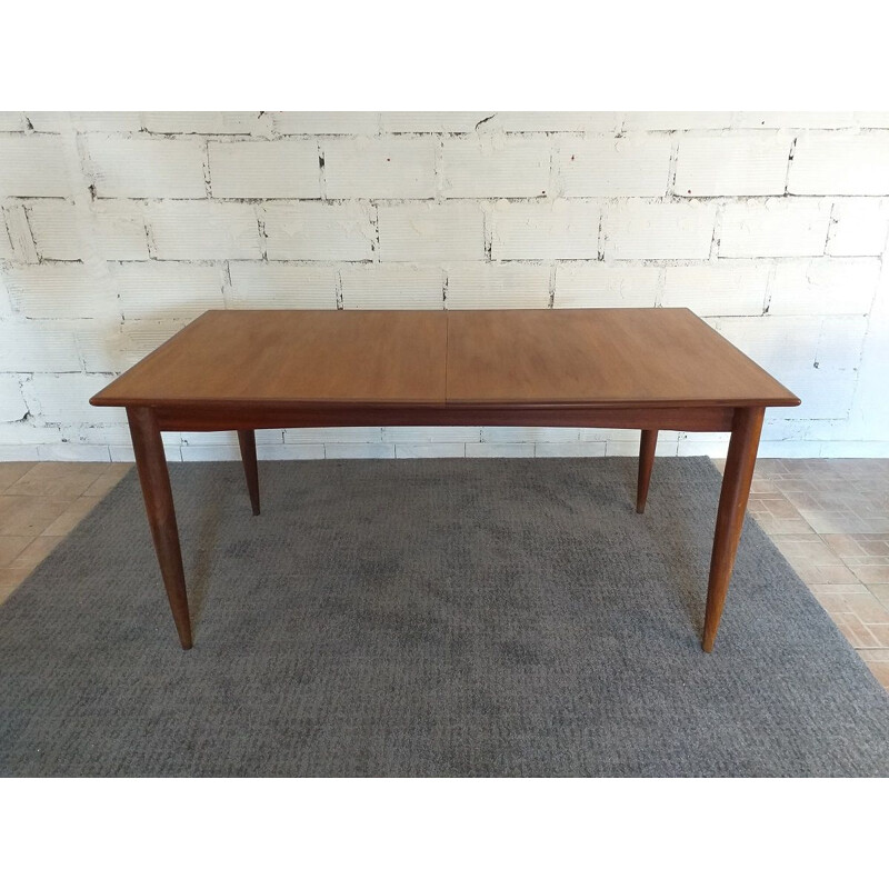 Vintage teak dining table Scandinavian 1960s