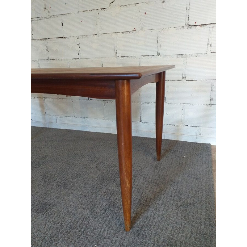 Vintage teak dining table Scandinavian 1960s