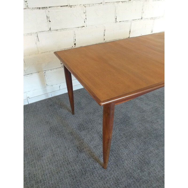 Vintage teak dining table Scandinavian 1960s