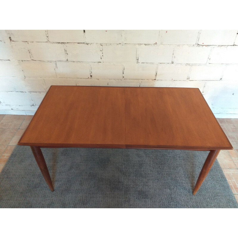 Vintage teak dining table Scandinavian 1960s