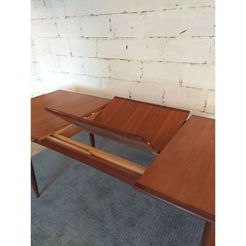 Vintage teak dining table Scandinavian 1960s