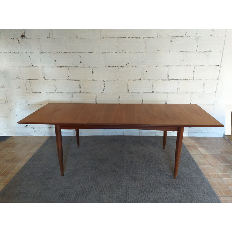 Vintage teak dining table Scandinavian 1960s