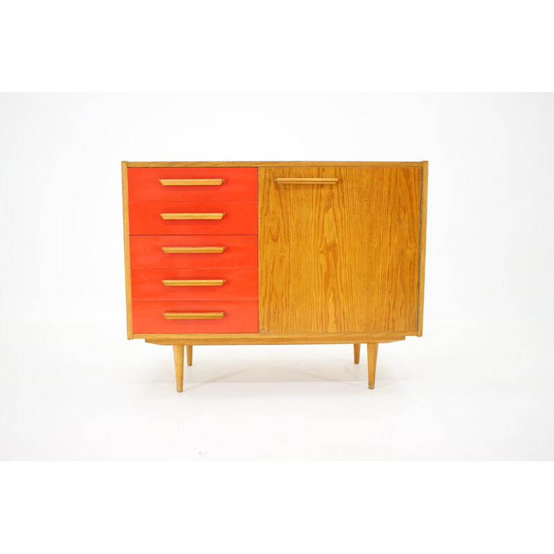 Vintage Oak Cabinet Czechoslovakia 1960s