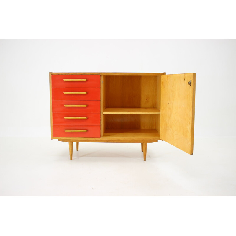 Vintage Oak Cabinet Czechoslovakia 1960s