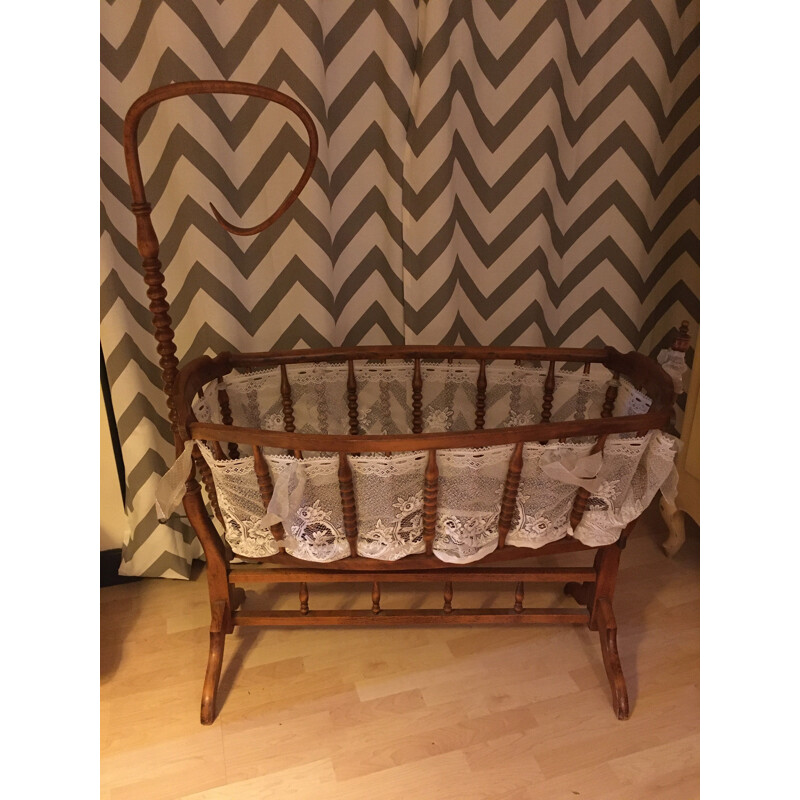 Vintage beechwood cradle 