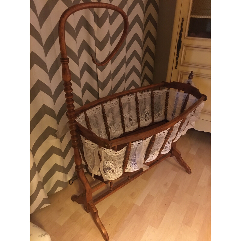 Vintage beechwood cradle 