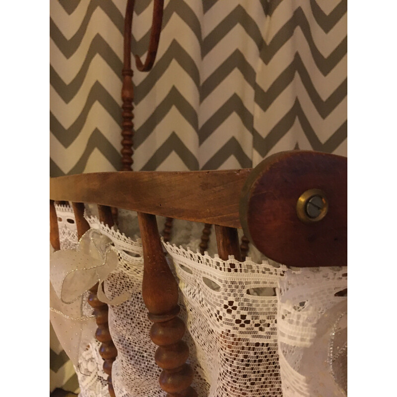 Vintage beechwood cradle 