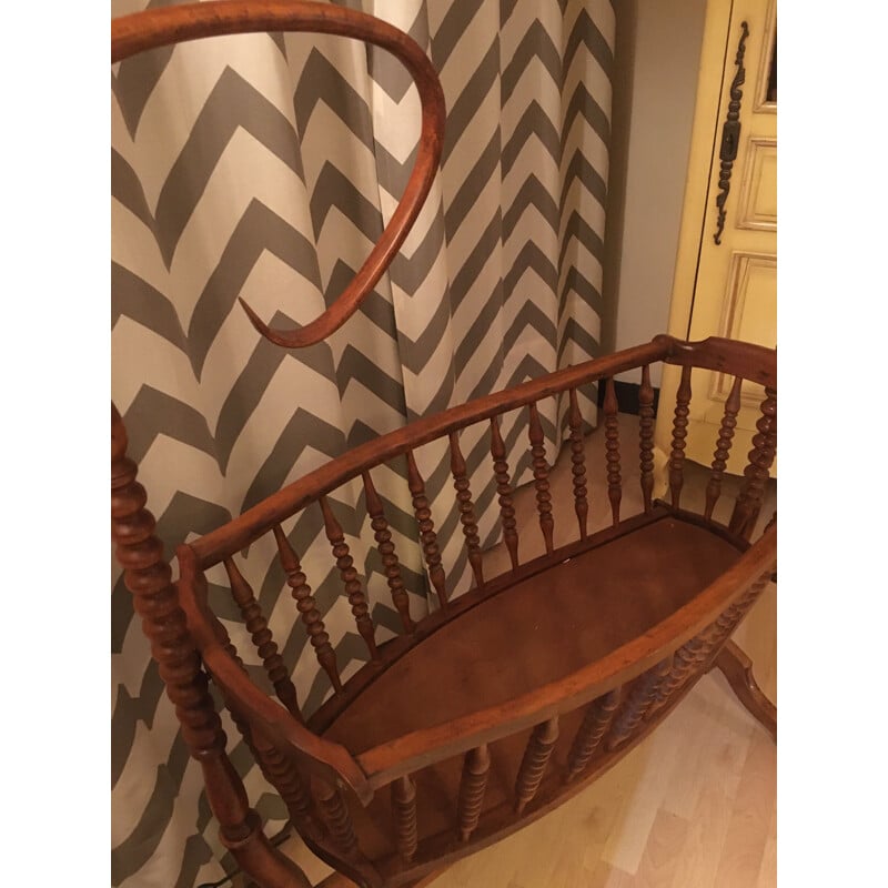 Vintage beechwood cradle 