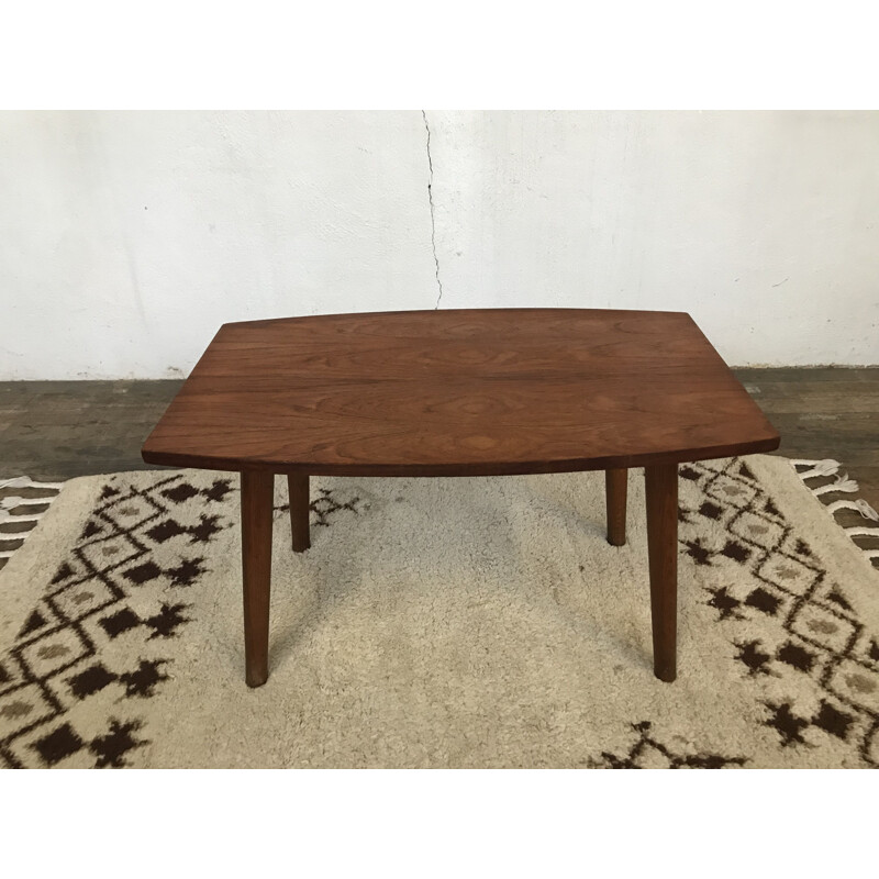 Vintage Small Scandinavian Teak Coffee Table 1960s