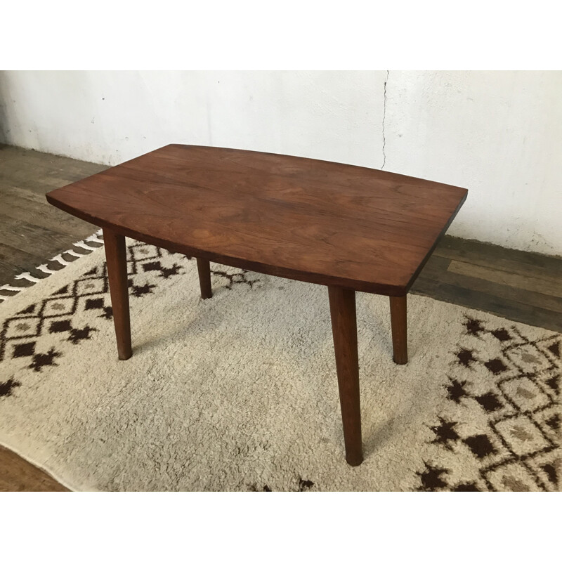 Vintage Small Scandinavian Teak Coffee Table 1960s