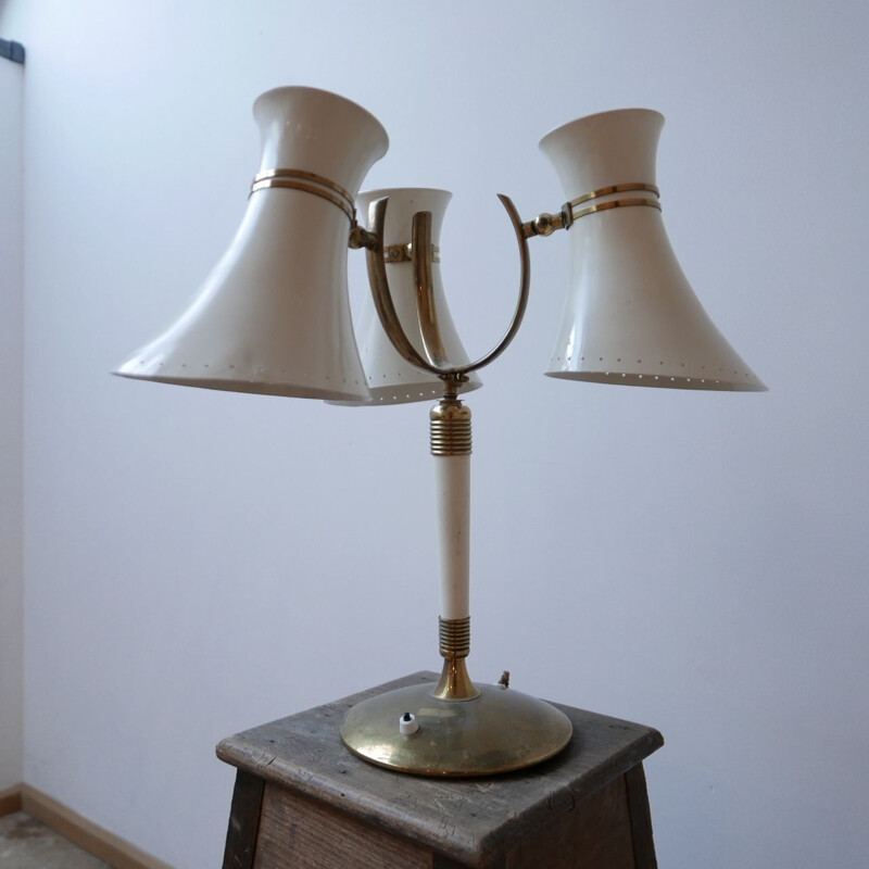 Vintage adjustable table lamp with three lampshades Italy 1960s