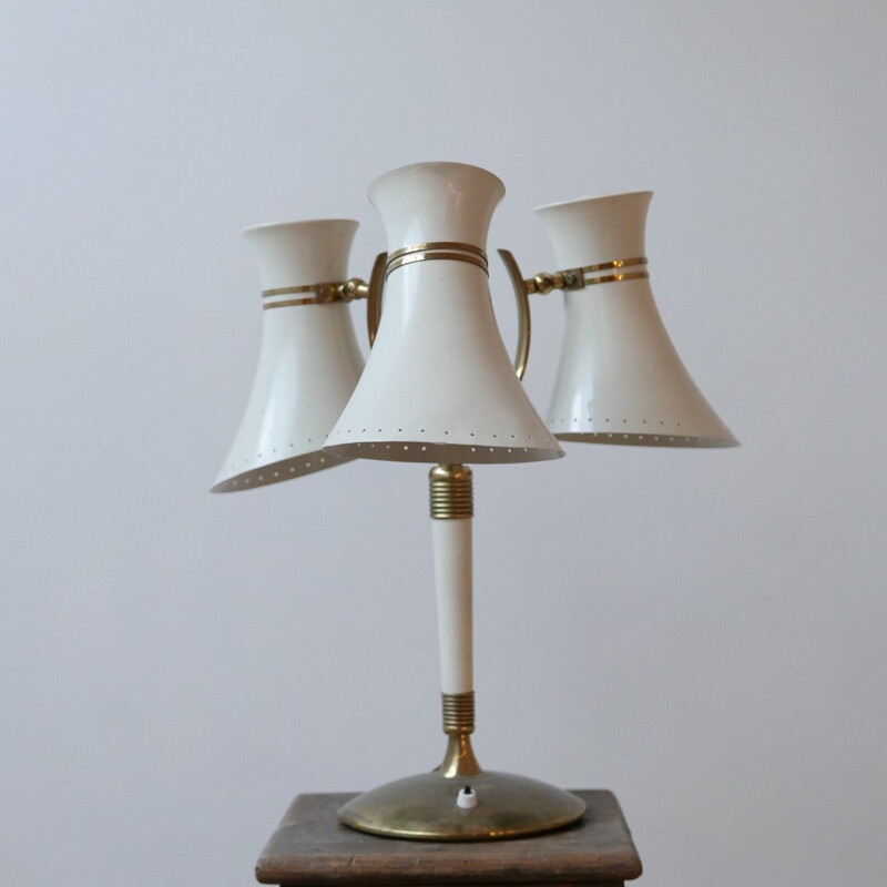 Vintage adjustable table lamp with three lampshades Italy 1960s