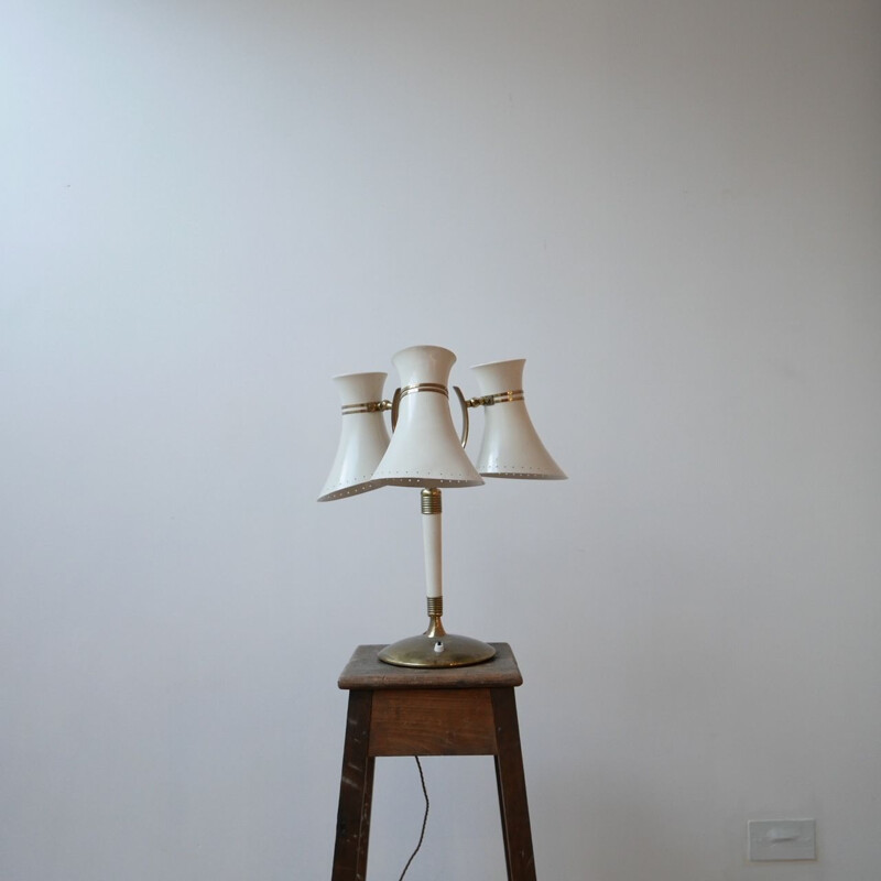 Vintage adjustable table lamp with three lampshades Italy 1960s