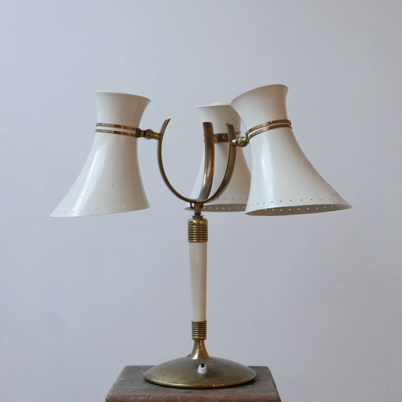 Vintage adjustable table lamp with three lampshades Italy 1960s