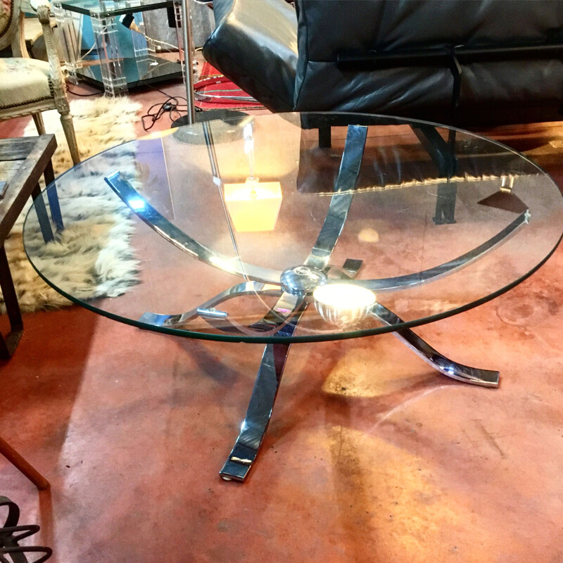 Vintage coffee table cronde 1970s