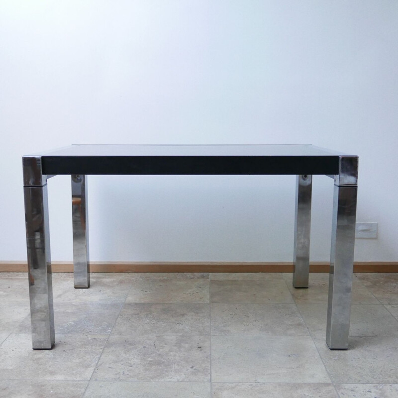 Mid-century Chrome Extendable Dining Table Italian 1960s