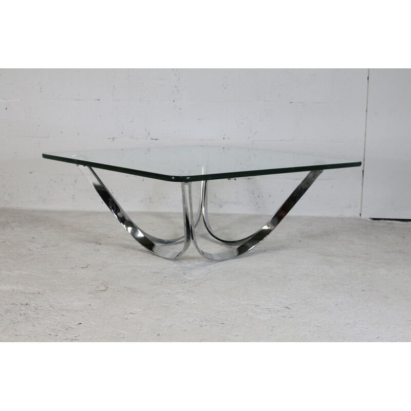 Vintage square coffee table by Roger Sprunger, USA 1970