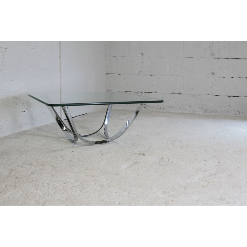 Vintage square coffee table by Roger Sprunger, USA 1970