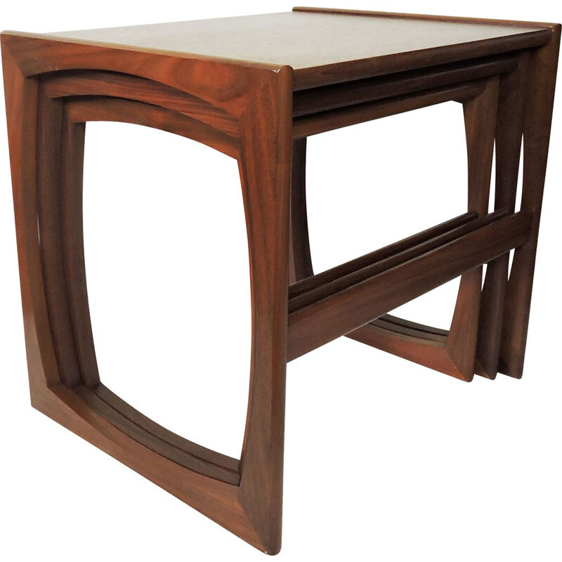 Vintage teak nesting tables by Robert Bennett for G-Plan 1960