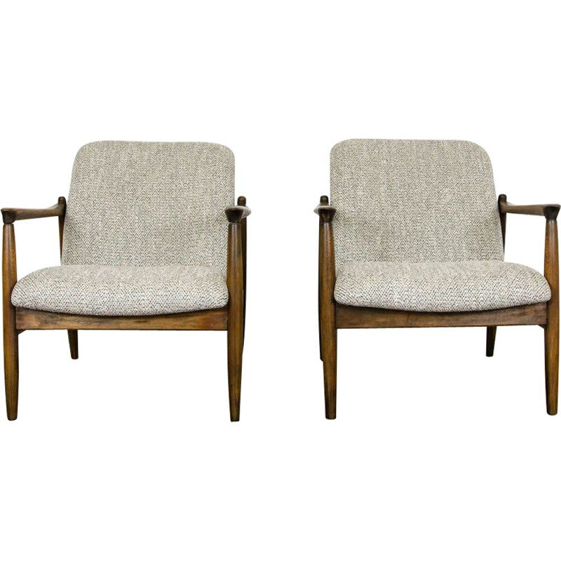 Pair of vintage armchairs GFM-64 by Edmund Homa 1960