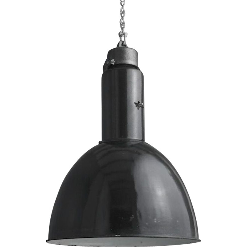 Vintage factory pendant lamp, Germany