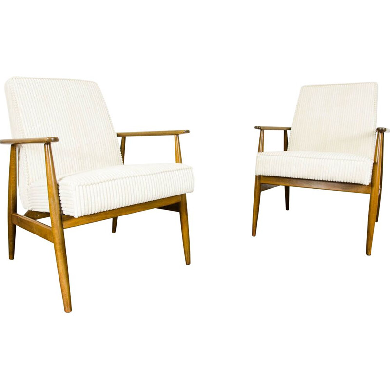 Pair of vintage armchairs by H. Lis, Poland 1960