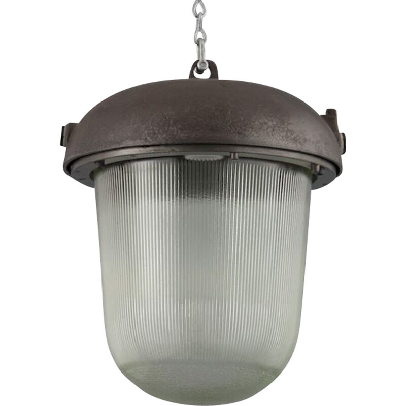 Vintage industrial pendant lamp Eastern Bloc