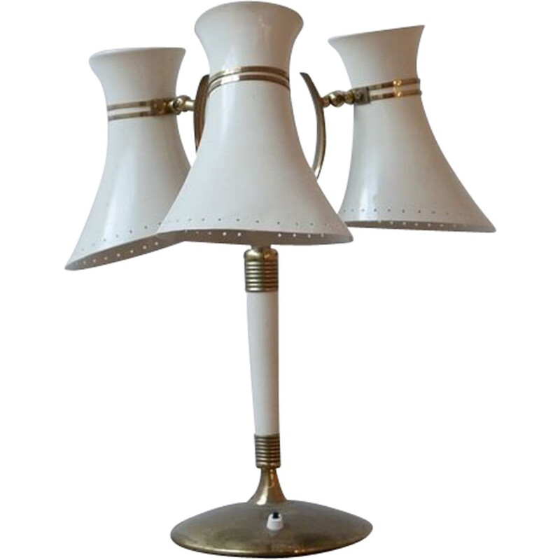 Vintage adjustable table lamp with three lampshades Italy 1960s