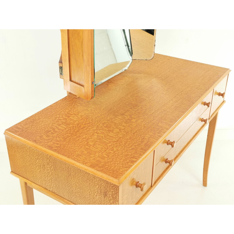 Vintage Utility Lacewood Dressing Table by Vesper British 1942s