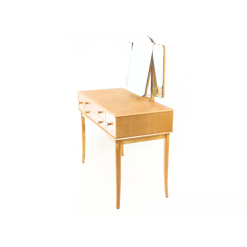 Vintage Utility Lacewood Dressing Table by Vesper British 1942s