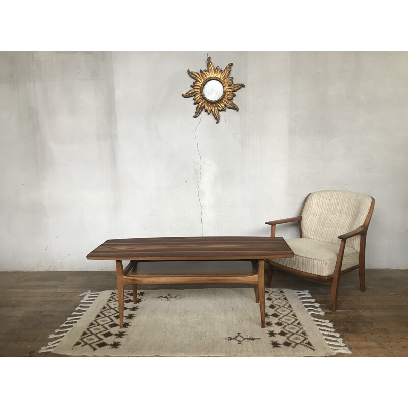 Vintage blasse table in Scandinavian walnut 1960s