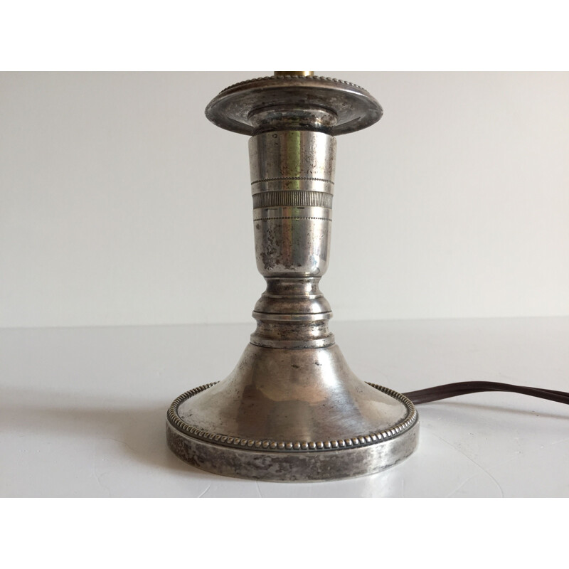 Vintage silver metal lamp 1960s