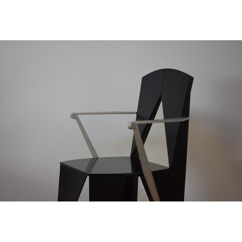 Vintage chair by Adriano and Paolo Suman for Giorgetti 1980s