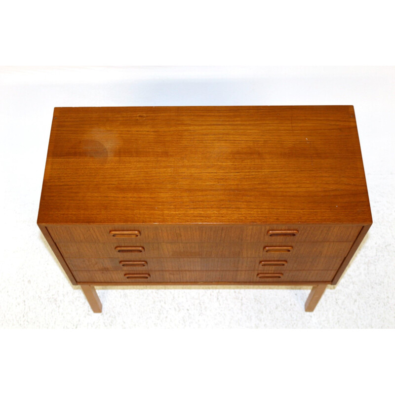 Vintage teak and beech chest of drawers Sweden 1960s