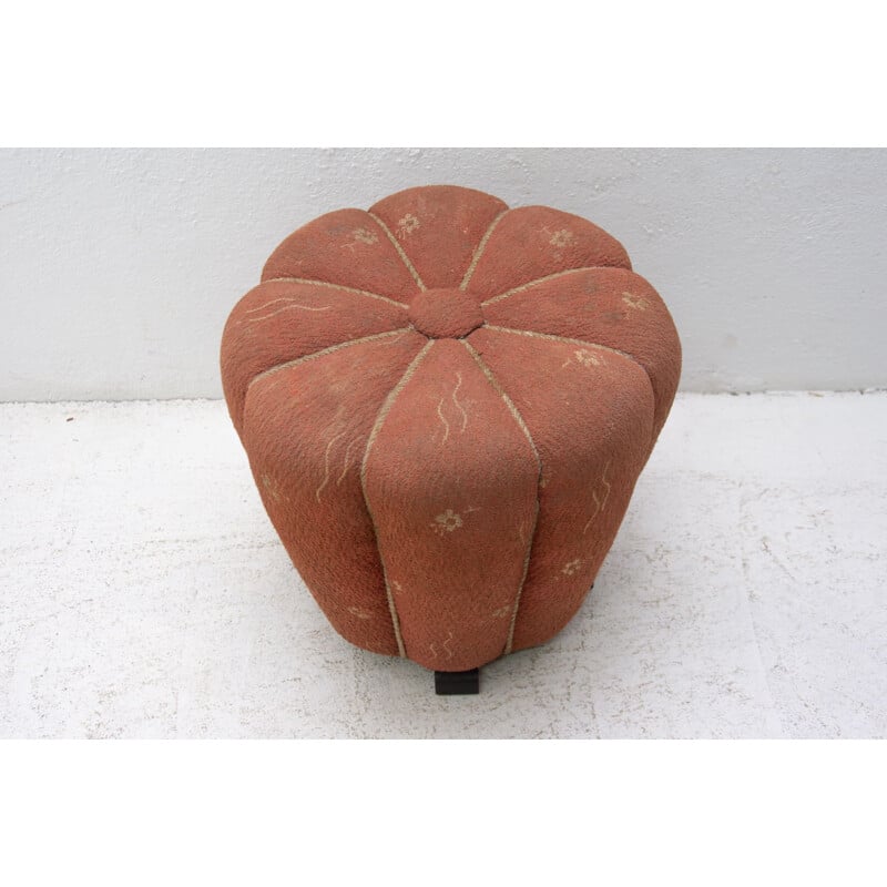 Vintage pouffe by Jindřich Halabala Czechoslovakia 1950s