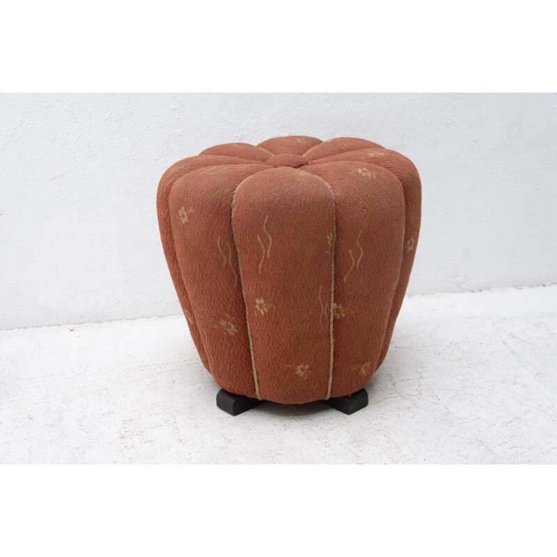 Vintage pouffe by Jindřich Halabala Czechoslovakia 1950s