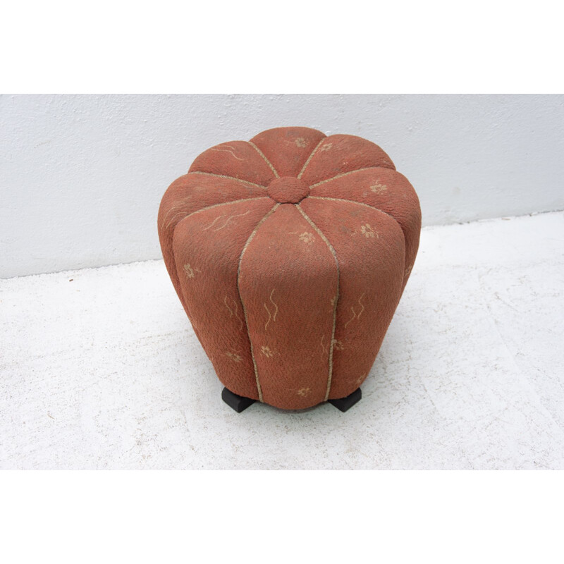 Vintage pouffe by Jindřich Halabala Czechoslovakia 1950s