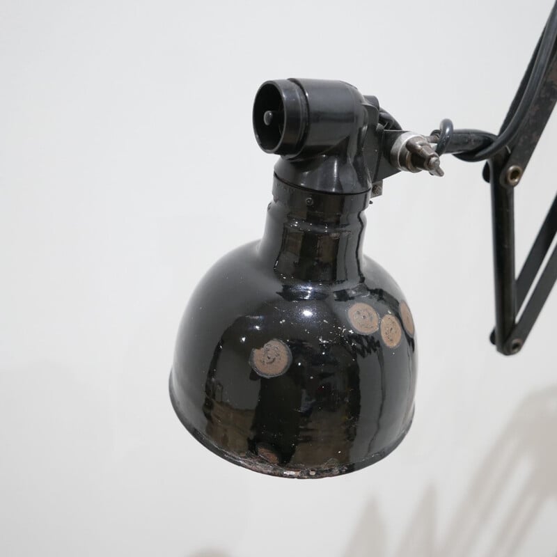 Paire de lampes à ciseaux vintage industrielles Black Rademacher 1930